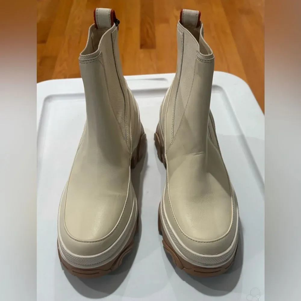 Sorel Leather WOMEN'S BREX™‎ BOOT CHELSEA Natural, Sea Salt    Sz 7.5